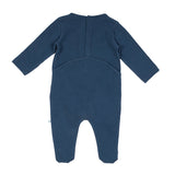 Bla Bla Bla pyjama blauw achterkant met voeten