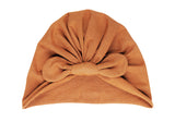 Bonjour Little knot beanie nut bruin organische bio katoen gots knoop strik