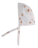 Bonjoour Little bonnet wit tonka cacaobonen motief bruin grijs organische bio katoen gots