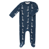 fresk pyjama met voet lange mouwen wit donker blauw giraf organische bio katoen gots