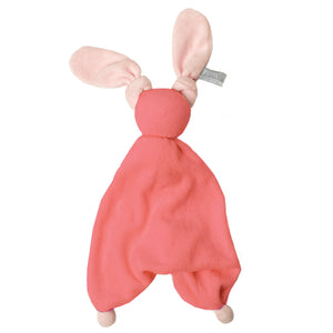 hoppa biokatoen konijn knuffel rood roze lange oren floppy